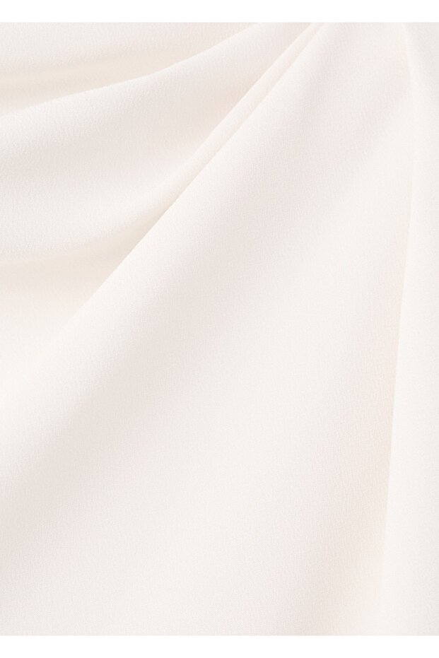 Drape kayık yaka bluz - 7