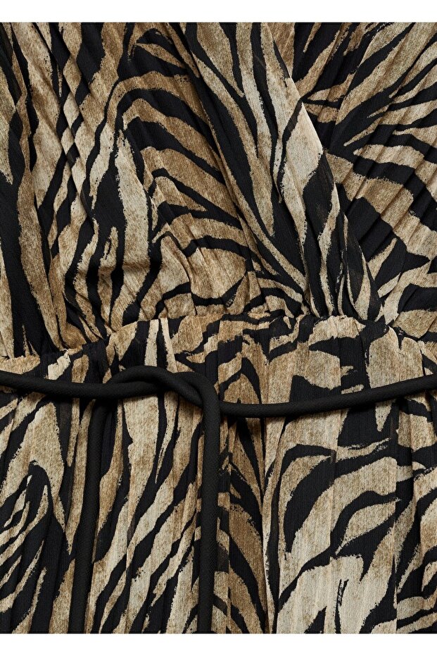 Leopárdmintás ruha kötéssel - 5