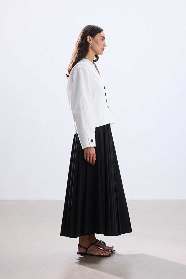 سترة قطنية بأزرار من إيكرو - 6