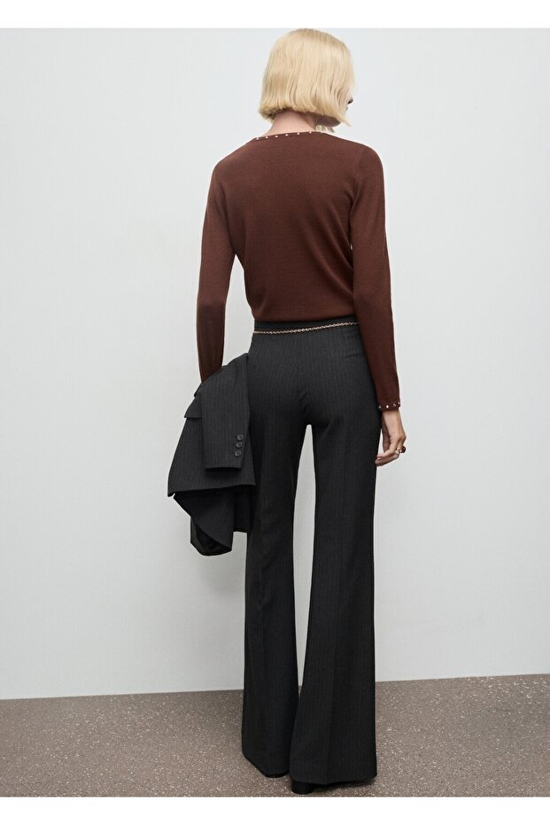 Zımbalı örgü kazak - 4