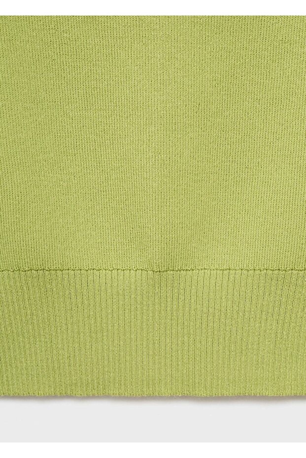 Sırtı kruvaze triko bluz - 5