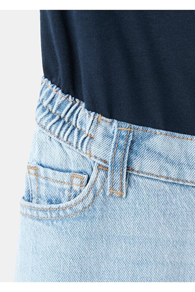 Düz kesim hamile jean - 8