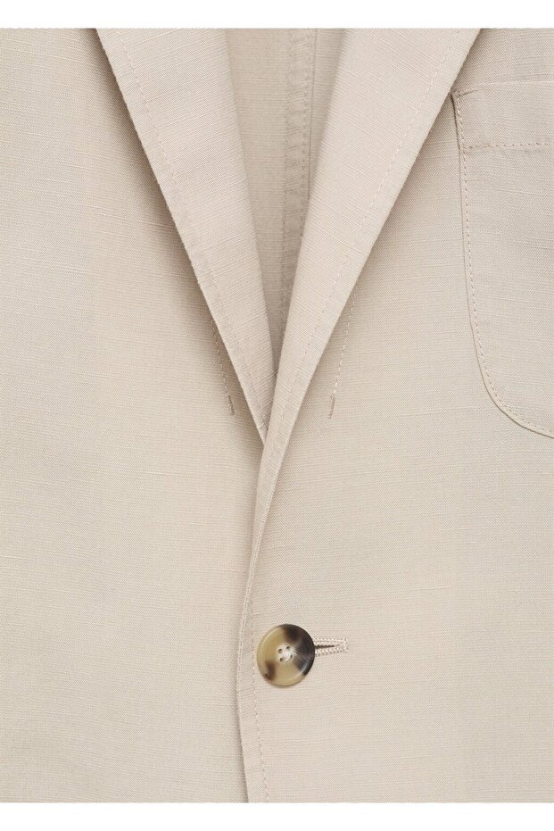 Slim fit keten blazer ceket - 8