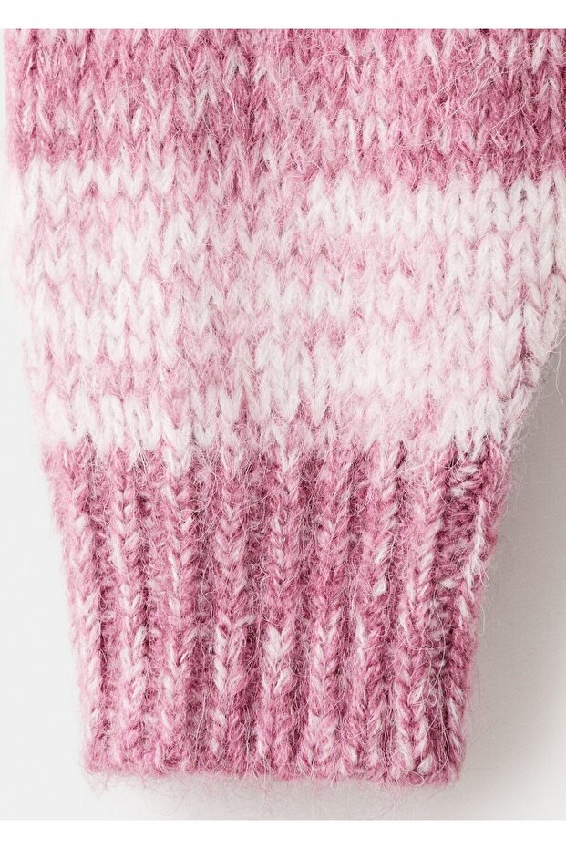 Oversize çizgili kazak - 8