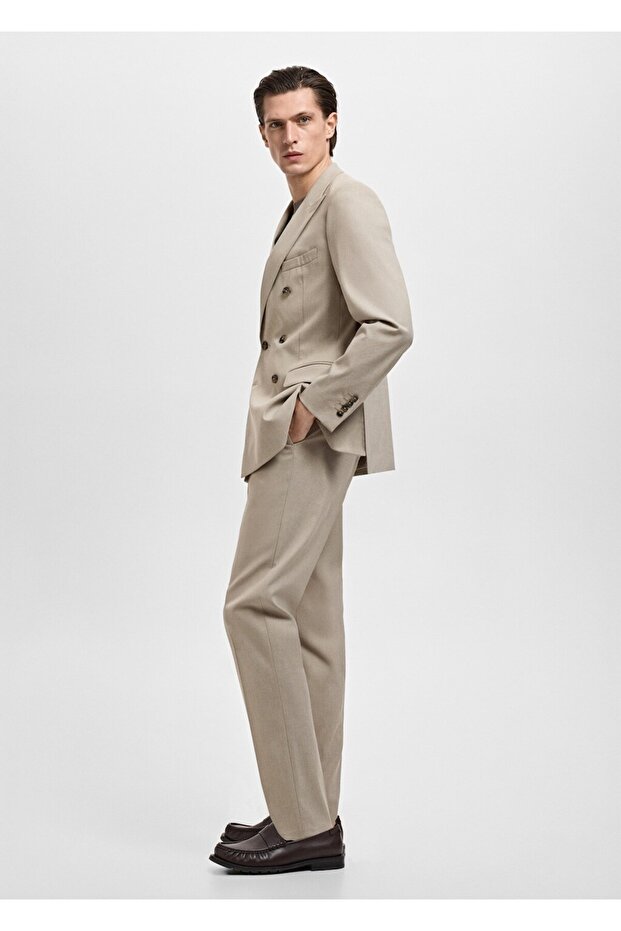 Slim fit Monaco kruvaze blazer ceket - 7