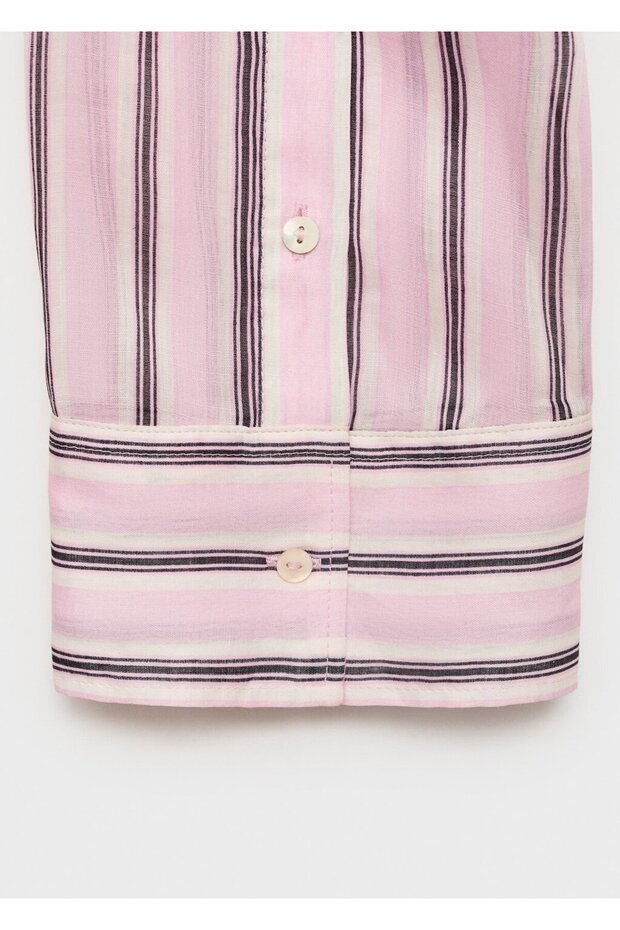 Rami çizgili gömlek - 5