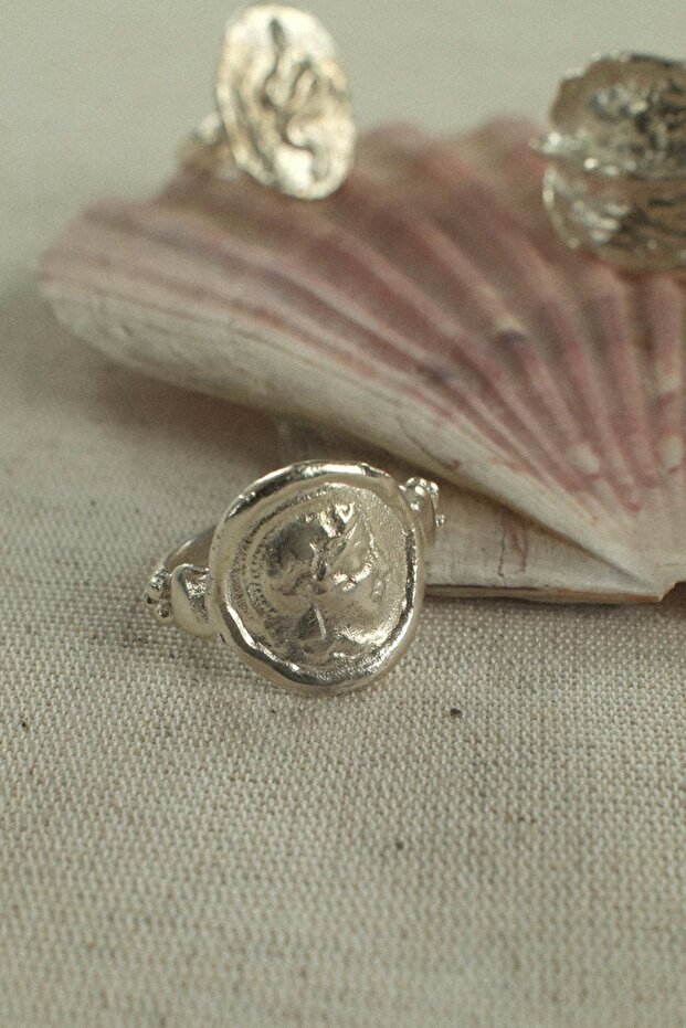 Silver Madalion Ring - 1