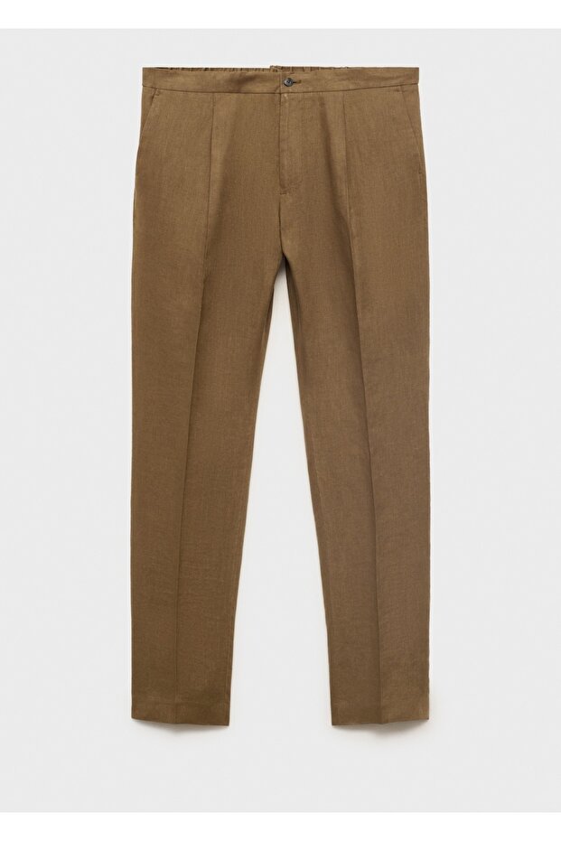 Salerno %100 Keten Slim Fit Takım Pantolonu - 3