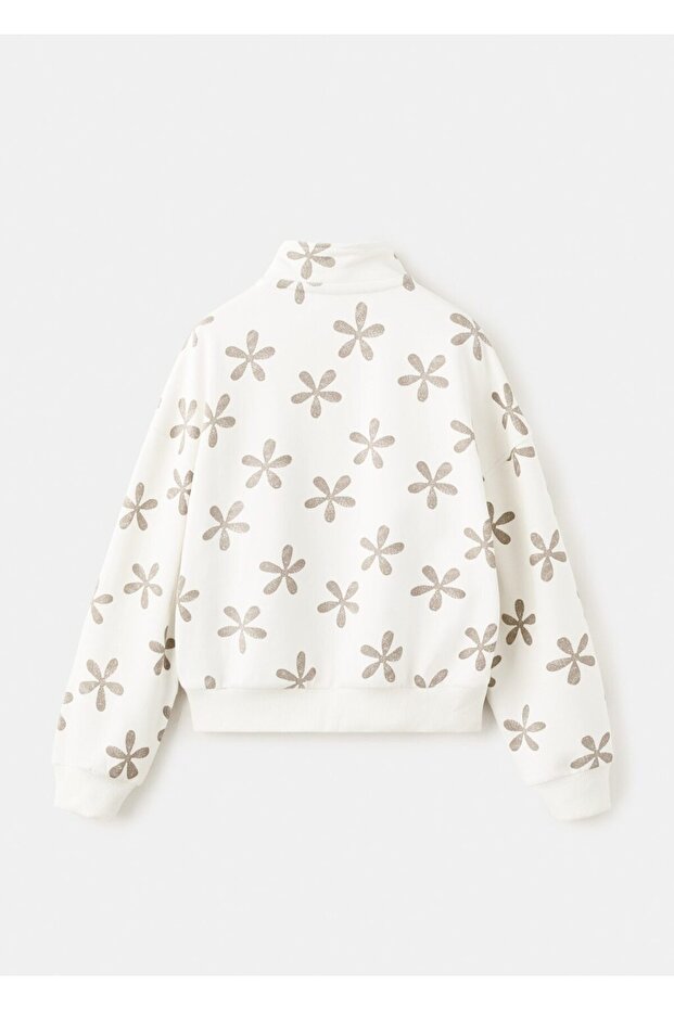 Çiçek desenli sweatshirt - 3