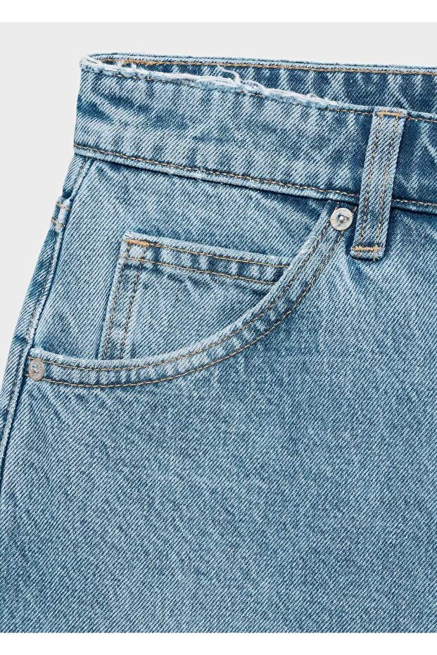 Dikişşsiz denim şort - 5