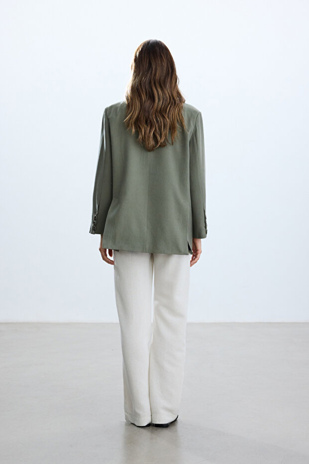 HAKİ YIRTMAÇLI BLAZER - 7