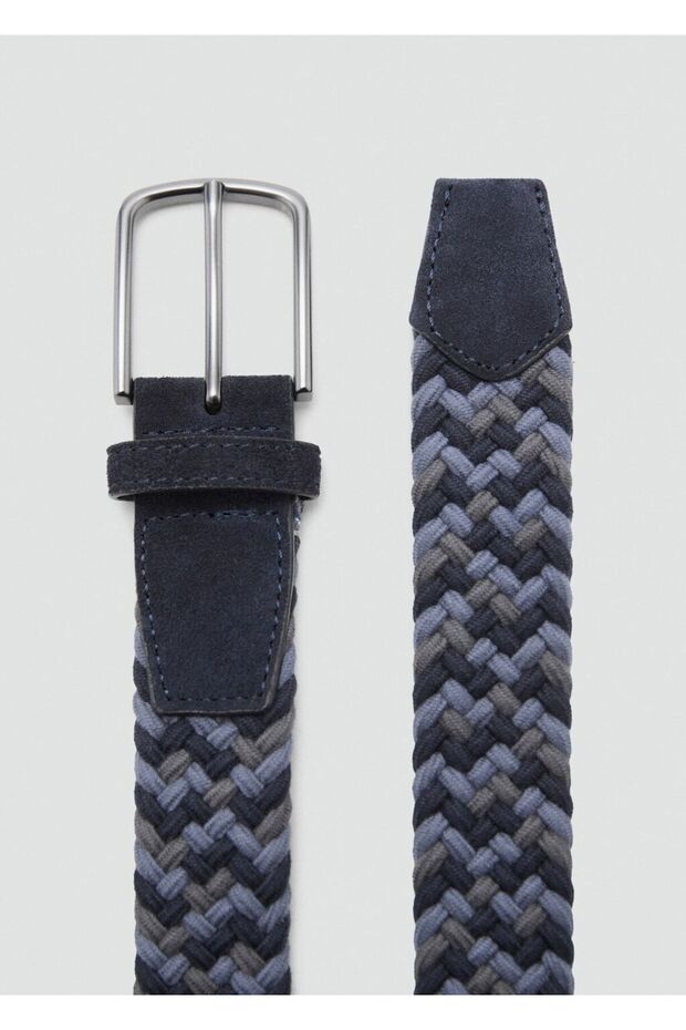 Renkli örgülerle elastik kemer - 1