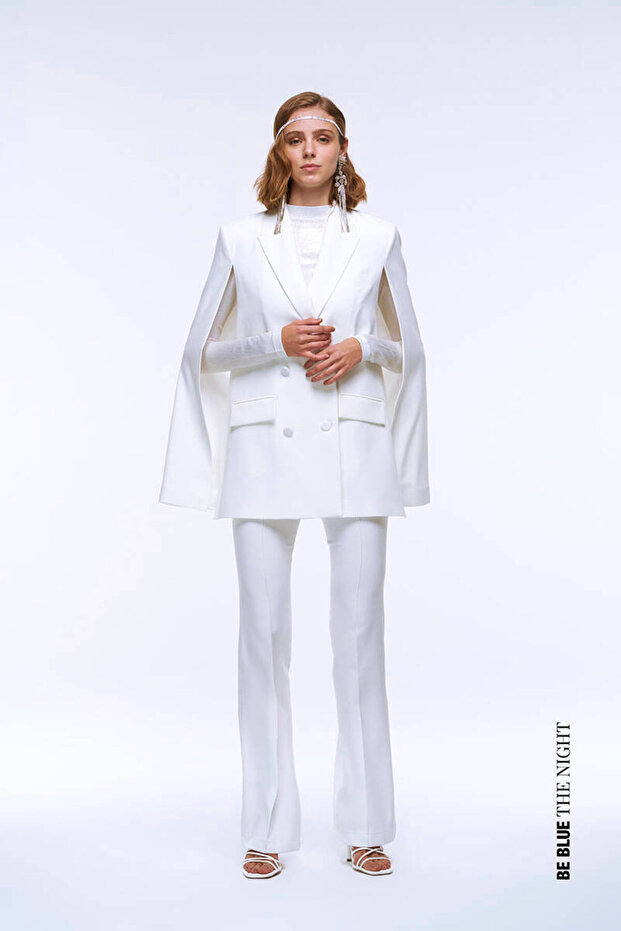 EKRU PELERİN BLAZER - 8