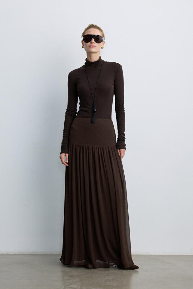 FUSTA LUNGĂ CU CORSET MARO - 3