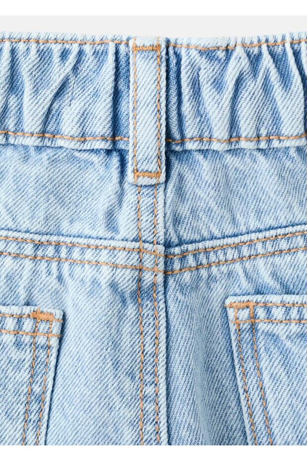 Beli elastik düz jean - 5