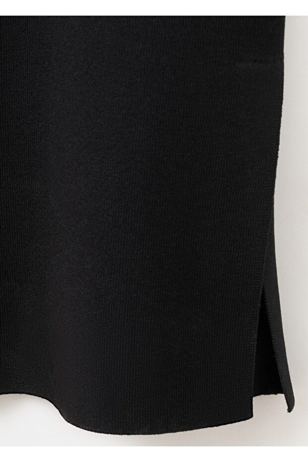 Yan yırtmaçlı triko pantolon - 5