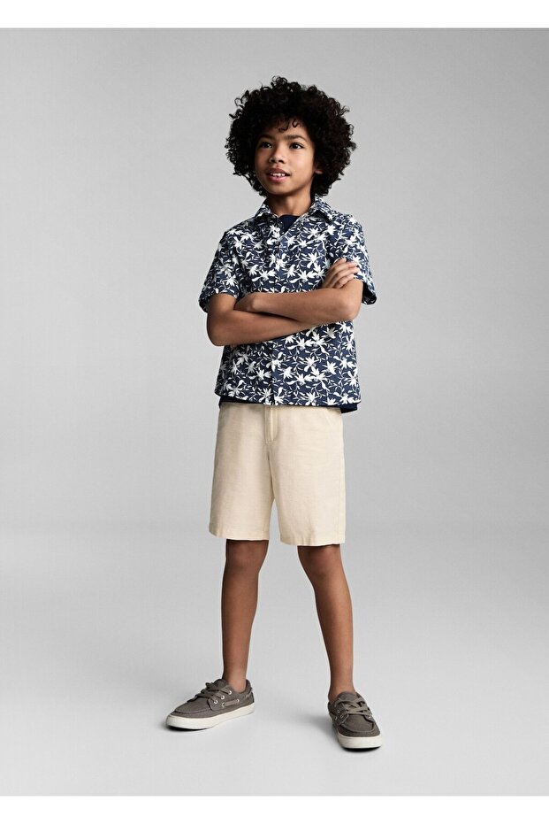 Keten chino bermuda şort - 2