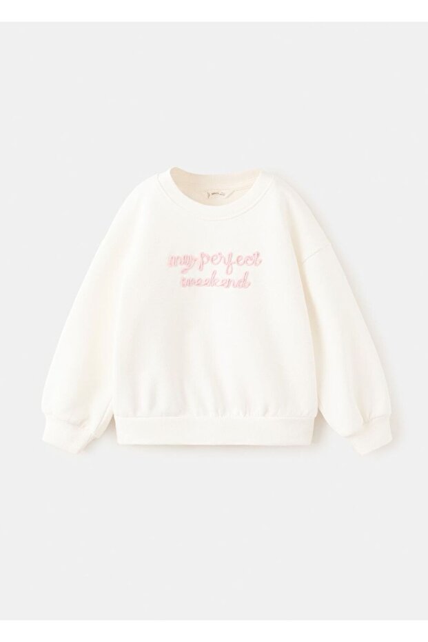 İşlemeli pamuklu sweatshirt - 1