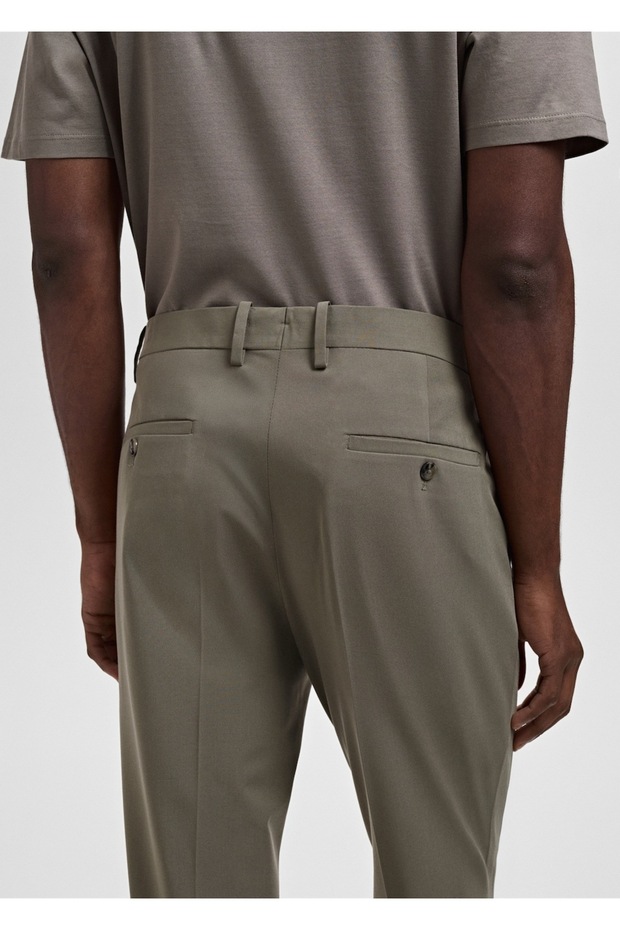 Süper slim fit streç kumaştan kumaş pantolon - 8