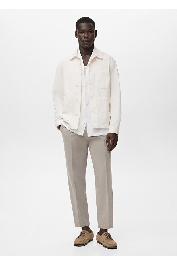 %100 pamuklu denim ceket - 2