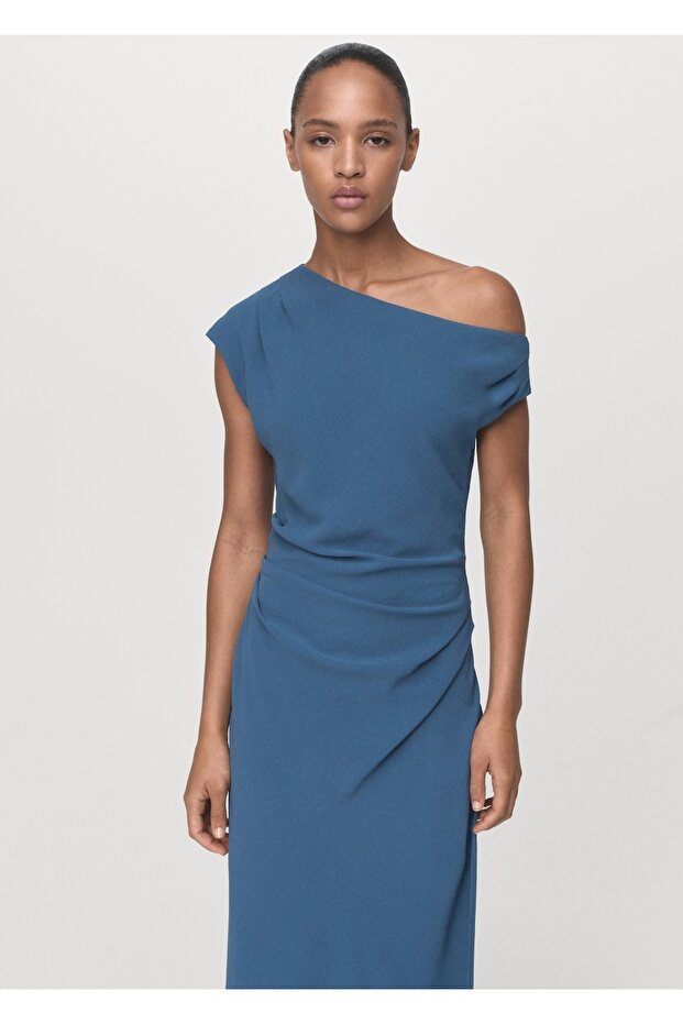 Asimetrik midi elbise - 1