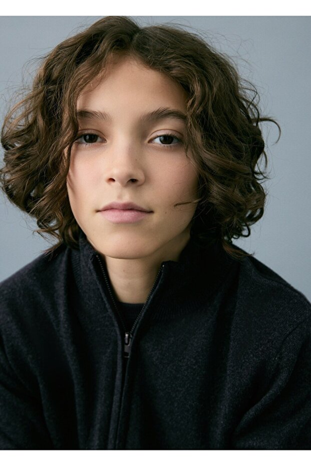 Fermuarlı triko hırka - 6