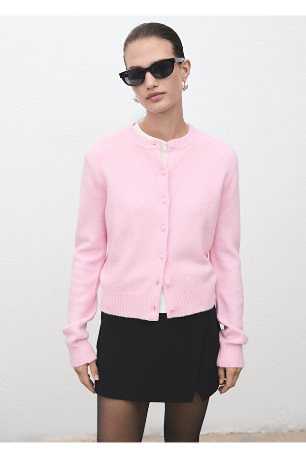 Triko düğmeli hırka - 1