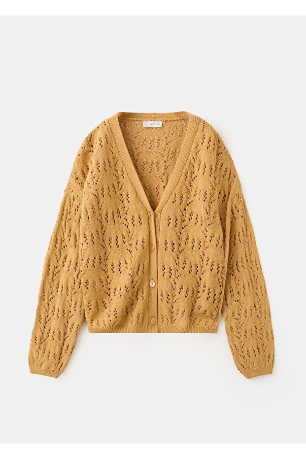 İşlemeli triko hırka - 1