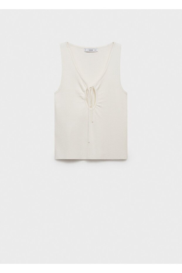 Fiyonklu dokuma bluz - 3