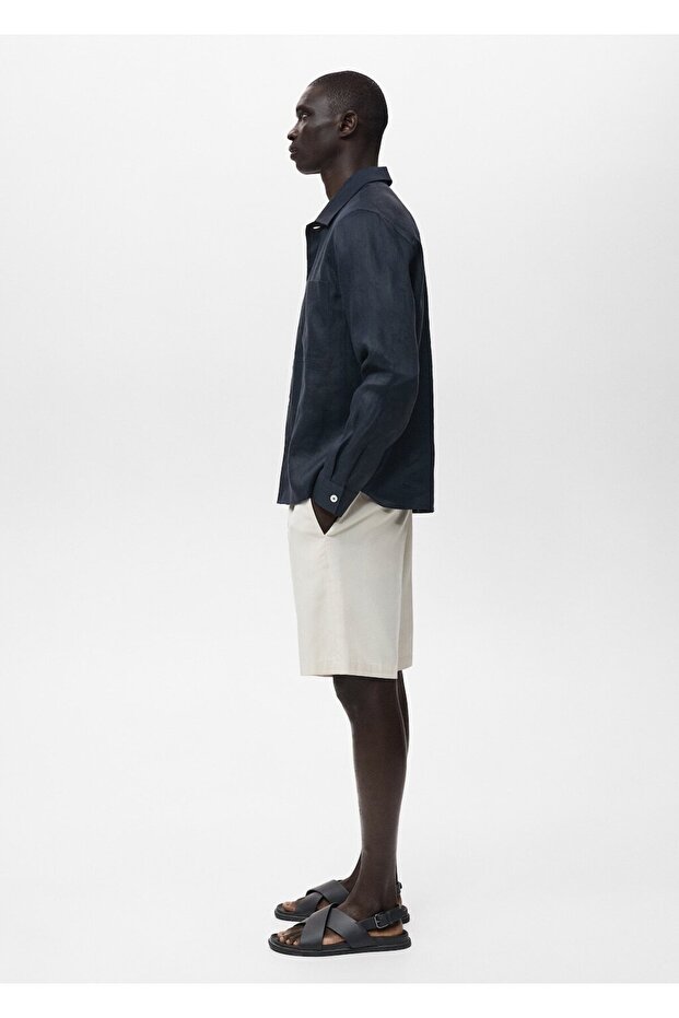 %100 keten şort - 7