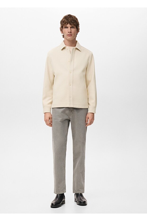 Düğmeli flanel gömlek ceket - 2