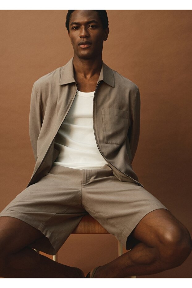 %100 keten şort - 8