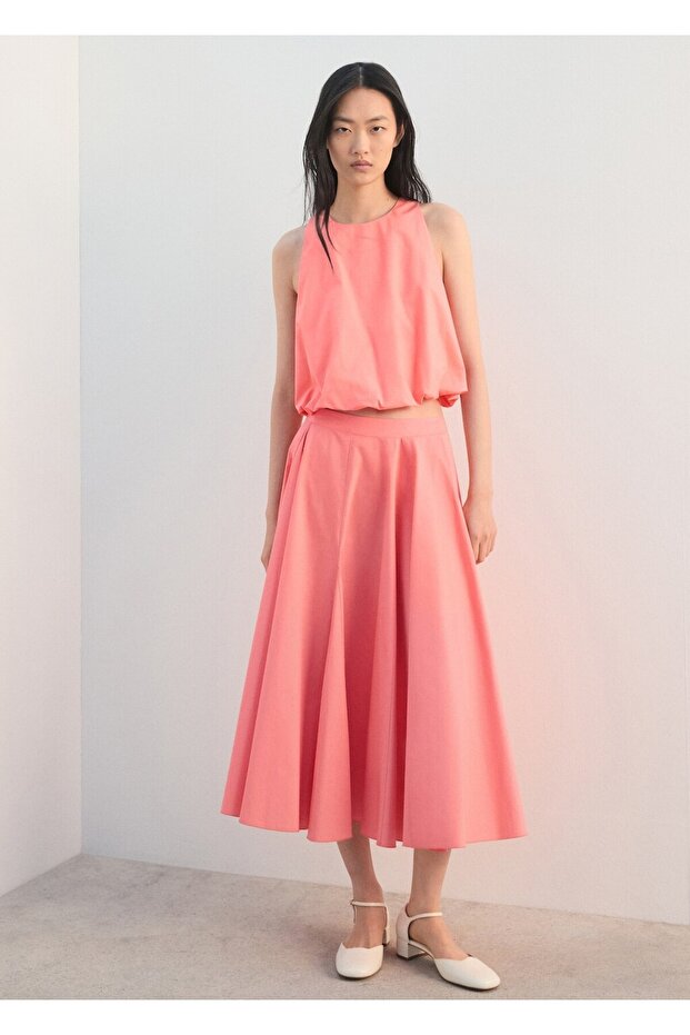 Pamuklu evaze bluz - 2