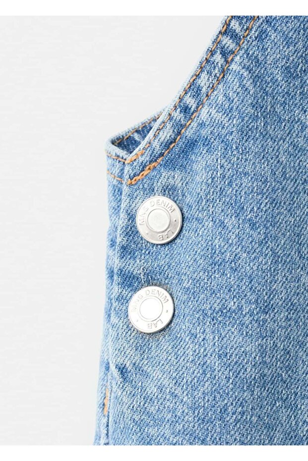 Kısa kot jile elbise - 4