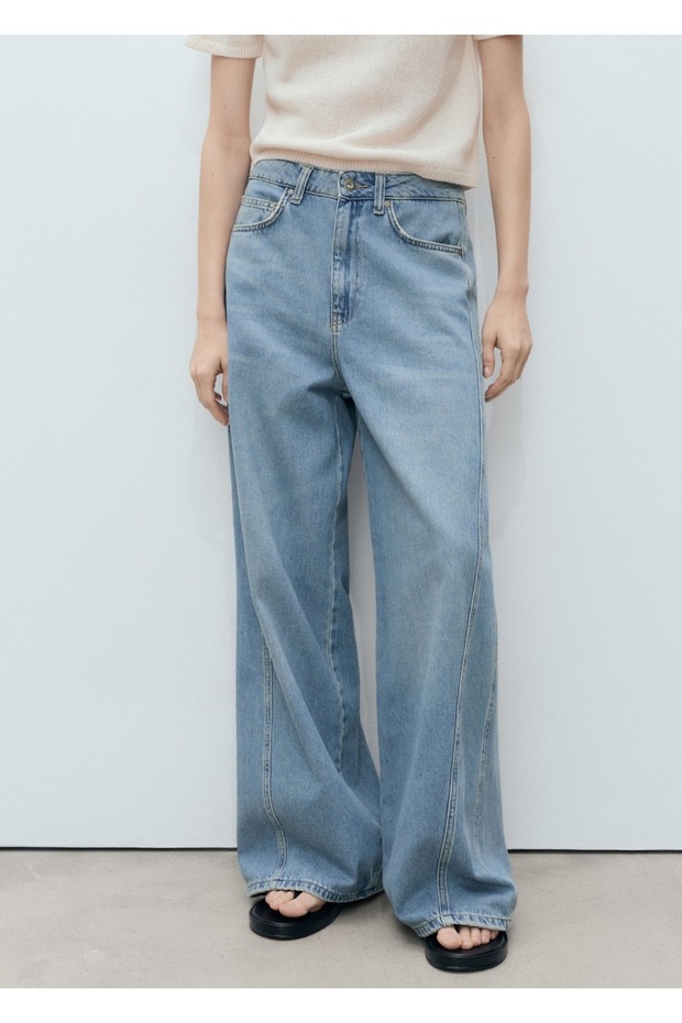 Wideleg orta bel jean - 1