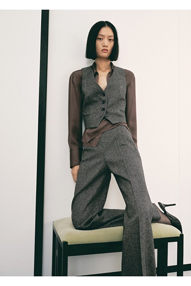 Kırçıllı yün yelek - 6