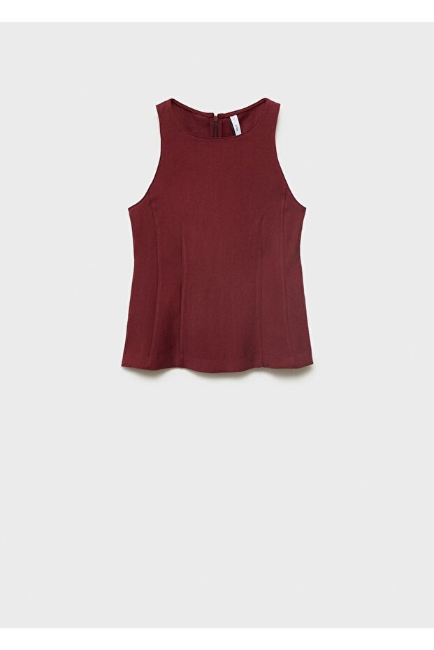 Halter Yaka Evaze Bluz - 3