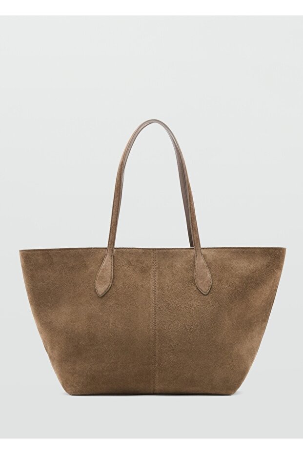 Süet shopper çanta - 2