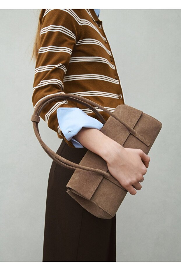 Süet omuz çantası - 2