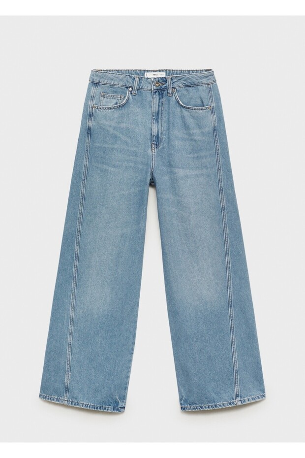 Wideleg orta bel jean - 3