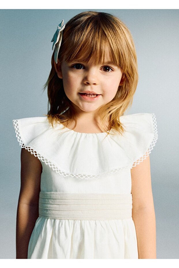 Kısa keten elbise - 6