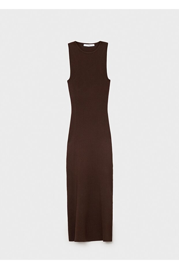 Halter yaka triko elbise - 3