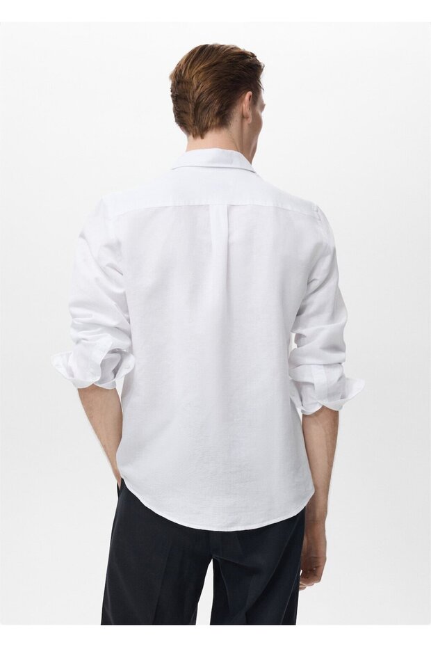 Cepli keten gömlek - 4