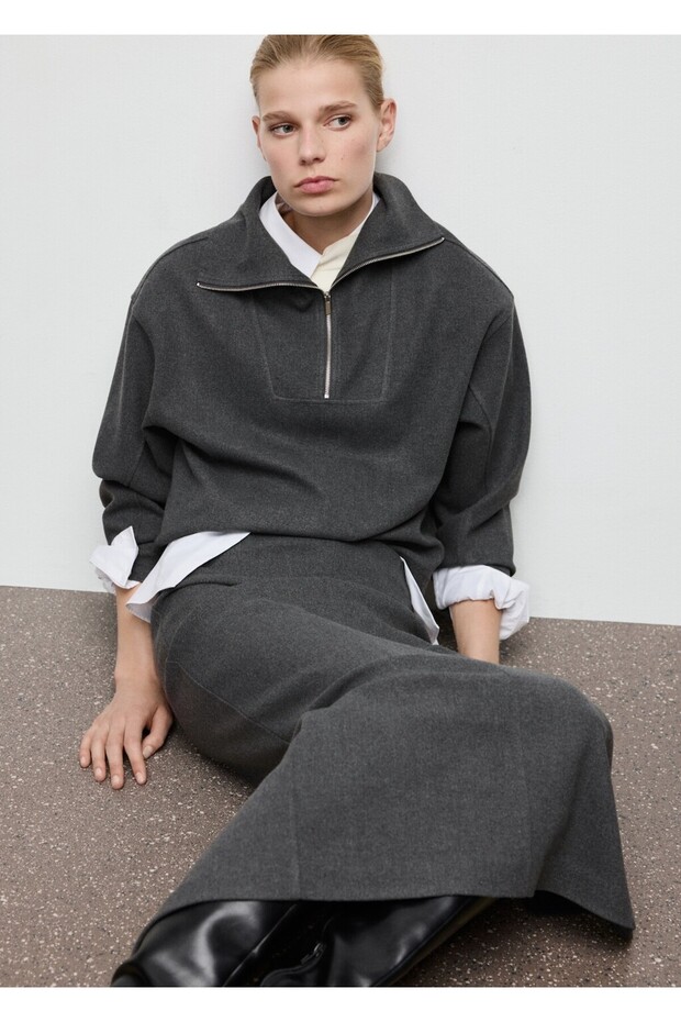 Yırtmaçlı kalem etek - 7