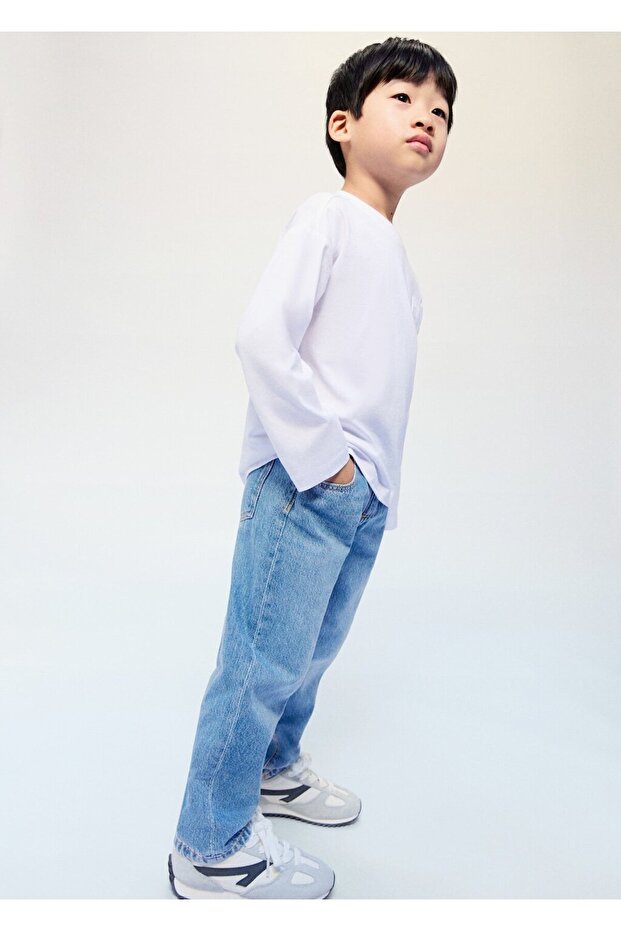 Beli elastik düz jean - 2