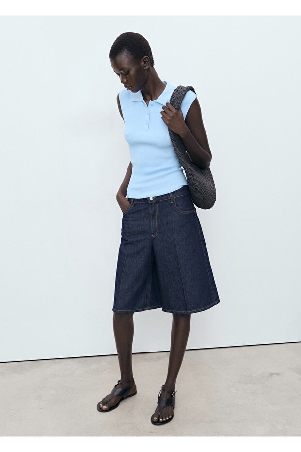 Polo yaka triko bluz - 2