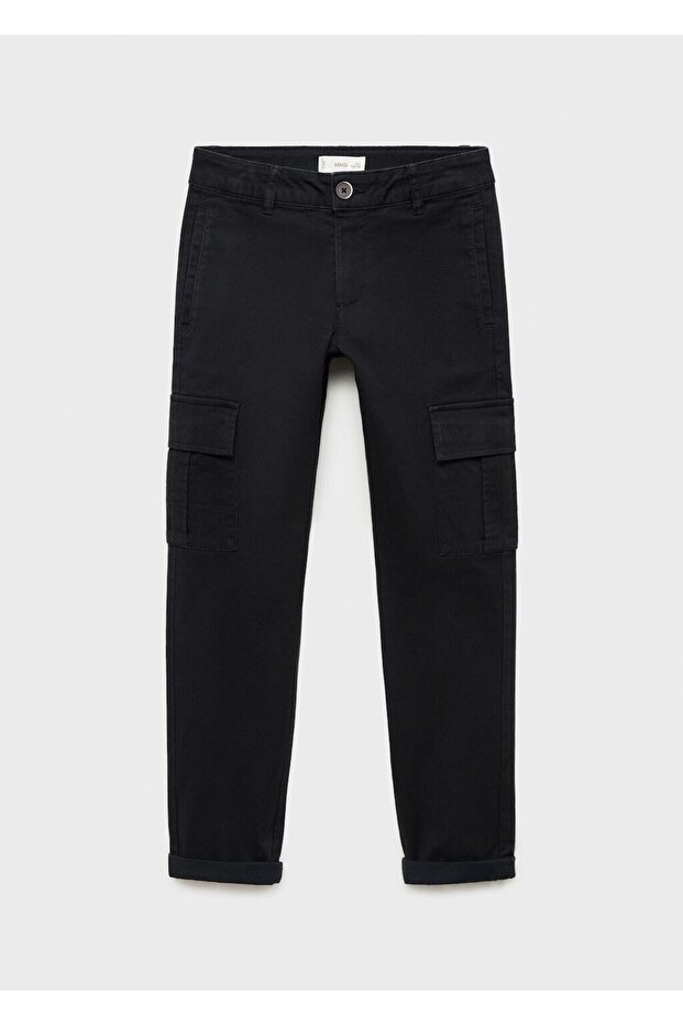 Pamuklu kargo pantolon - 3