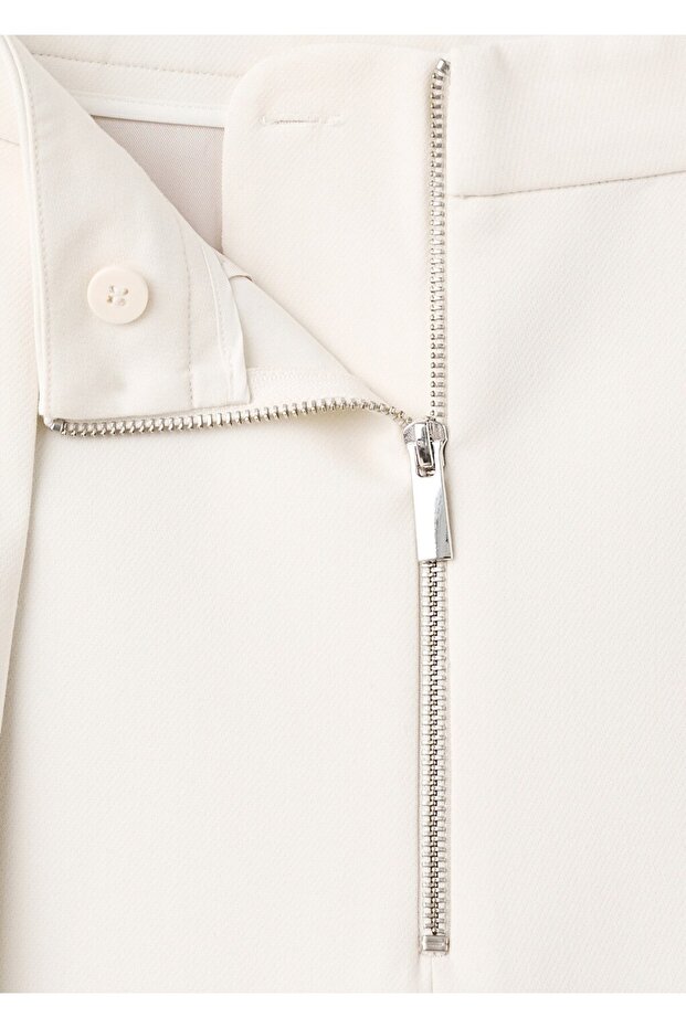 Pileli fermuarlı pantolon - 5