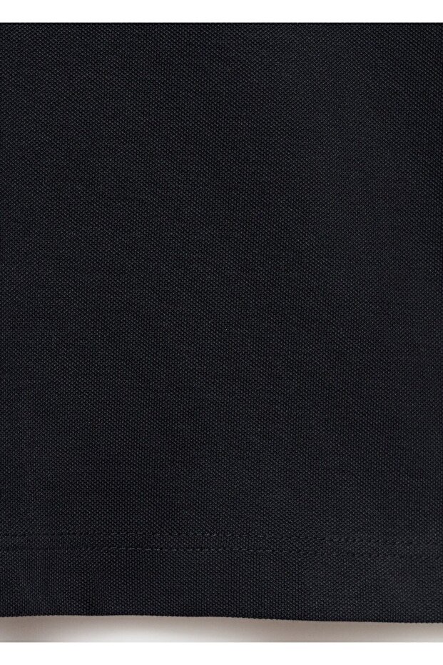 Pamuklu pike polo gömlek - 5