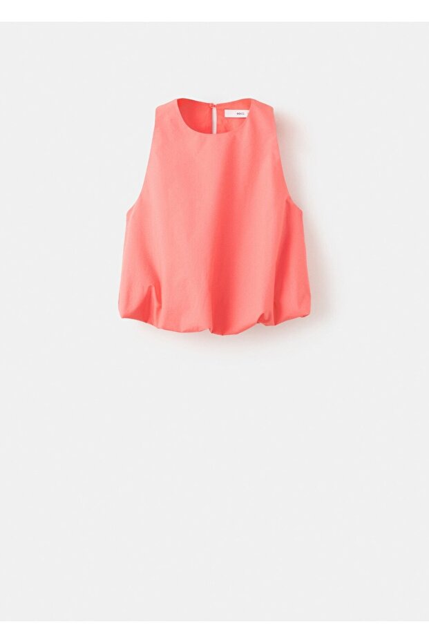 Pamuklu evaze bluz - 3